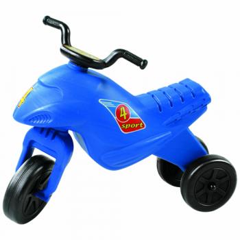 Motocicleta copii cu trei roti fara pedale mic culoarea albastru inchis