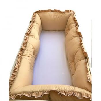 Set aparatori protectii laterale super groase, pat 120x60 cm deseda - bej