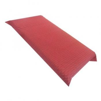 Cearsaf cu elastic pe colt cu imprimeu buline albe pe rosu-140*70 cm