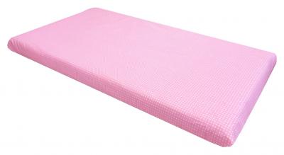 Cearsaf cu elastic roata cu imprimeu bulinute roz-120*60 cm
