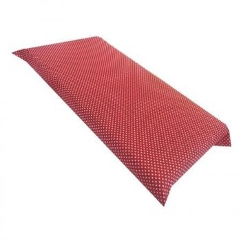 Cearsaf cu elastic roata cu imprimeu buline albe pe rosu-160*80 cm