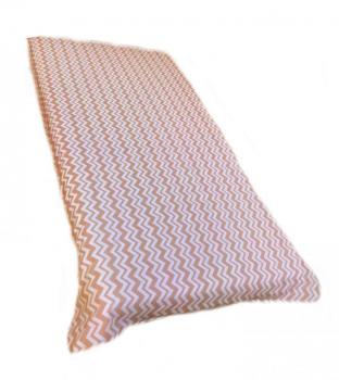 Cearsaf cu elastic roata cu imprimeu zig-zag pe bej-140*70 cm