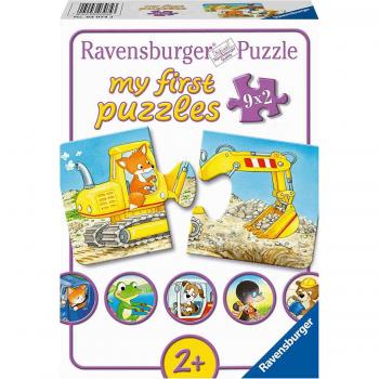 Puzzle animale muncitoare, 9x2 piese