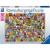 Puzzle colaj cu albine si flori, 1000 piese