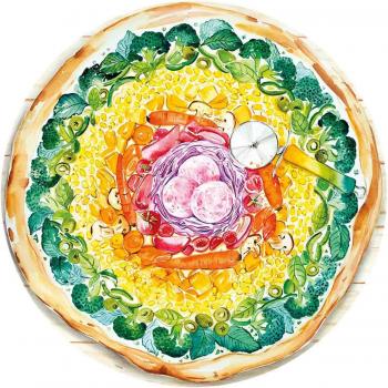 Puzzle cerc pizza, 500 piese