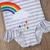 Costum de baie - curcubeu - gemene (marime: 80)
