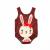 Costum de baie iepuri cu fundita (culoare: burgundiu, marime: 90)
