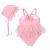 Costum de baie roz cu caciulita (varsta: 3 - 4 ani)