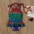 Costum de baie cu volan si bretelute (marime: 130, model: pete multicolore)
