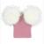 Caciulita cu pampoane (culoare: roz/alb)