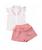 Set camasuta si pantaloni cu broderie (culoare: roz, marime: 100)