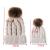 Set caciuli mama copil cu un pampon (culoare: rosu)