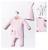 Salopeta cu bulinute cu caciulita pentru bebelusi cats, tongs baby (culoare: roz, marime: 6-9 luni)