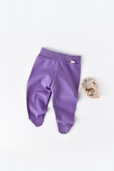 Pantaloni cu botosei - bumbac organic mov (marime: 3-6 luni)