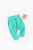 Pantaloni bebe unisex din bumbac organic turcoaz (marime: 6-9 luni)