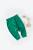 Pantaloni bebe unisex din bumbac organic verde (marime: 18-24 luni)