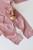 Set bluzita cu maneca lunga si panataloni lungi din bumbac organic si modal - roz (marime: 6-9 luni)