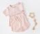 Set tricou cu panataloni scurti - 100% bumbac organic - roz, baby cosy (marime: 12-18 luni)