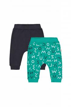 Set de 2 perechi de pantaloni litere pentru bebelusi, tongs baby (culoare: verde, marime: 6-9 luni)