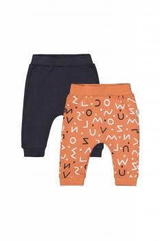 Set de 2 perechi de pantaloni litere pentru bebelusi, tongs baby (culoare: portocaliu, marime: 6-9 luni)