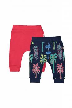 Set de 2 perechi de pantaloni palmieri pentru bebelusi, tongs baby (culoare: rosu, marime: 9-12 luni)