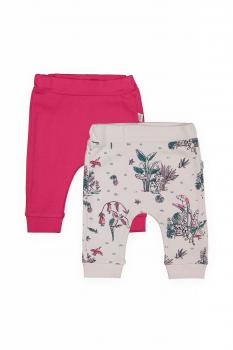Set de 2 perechi de pantaloni savana pentru bebelusi, tongs baby (culoare: roz, marime: 9-12 luni)