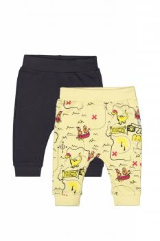 Set de 2 perechi de pantaloni dino pentru bebelusi, tongs baby (culoare: galben, marime: 9-12 luni)