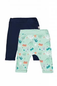 Set de 2 perechi de pantaloni frunze pentru bebelusi, tongs baby (culoare: verde, marime: 6-9 luni)