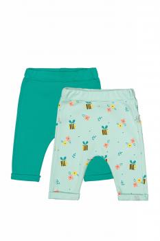 Set de 2 perechi de pantaloni albinute pentru bebelusi, tongs baby (culoare: verde, marime: 6-9 luni)