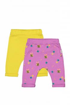 Set de 2 perechi de pantaloni albinute pentru bebelusi, tongs baby (culoare: roz aprins, marime: 6-9 luni)