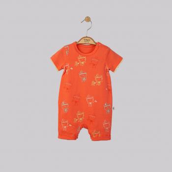 Salopeta de vara tabara pentru bebelusi, tongs baby (culoare: portocaliu, marime: 3-6 luni)