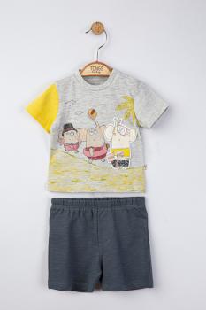 Set tricou de vara cu pantalonasi pentru bebelusi swim, tongs baby (culoare: gri, marime: 18-24 luni)