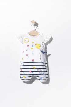 Salopeta de vara pentru bebelusi summer, tongs baby (culoare: alb, marime: 6-9 luni)