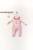 Set salopeta cu bluzita scufita rosie pentru bebelusi, tongs baby (marime: 6-9 luni, culoare: corai)