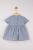 Rochita eleganta cu broderie pentru fetite, tongs baby (culoare: albastru, marime: 18-24 luni)