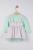 Set rochita cu bluzita pentru fetite cirese, tongs baby (culoare: verde, marime: 6-9 luni)