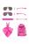 Ochelari de soare pentru copii mokki click & change, protectie uv, roz, 2-5 ani, set 2 perechi