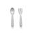 Set de tacamuri bebelusi miniware my first cutlery, 100% din materiale naturale biodegradabile, dove grey