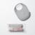 Baveta bebelusi miniware roll & lock, 100% din silicon alimentar, grey
