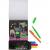 Carte de colorat neon cu 5 carioci incluse Grafix GR150079