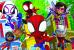 Puzzle de colorat -  Distractie cu paienjenelul Marvel si prietenii lui uimitori (24 piese)