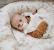 Suport de dormit babynest premium bumbac si catifea peony dreamland ecri by babysteps, 70x35 cm