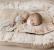 Suport de dormit babynest premium bumbac si catifea nature sepia rose by babysteps, 70x35 cm