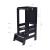 Inaltator learning tower ajustabil cu tabla de scris, ajutor de bucatarie meowbaby   , lemn negru