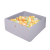 Piscina uscata cu 300 de bile (alb, portocaliu, verde deschis si galben pastel) meowbaby   , dino, 90x90x40 cm, gri