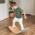 Balance board - placa de echilibru din lemn gri pentru copii cu fetru presat gri, meowbaby