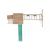 Complex de joaca FrontierFort Max cu Monkey Bars si 2 leagane, tobogan verde 2.9 m, Dunster House