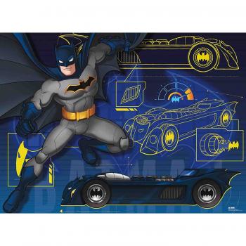 Puzzle batman cu masina, 100 piese