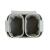 Set 3 cosuri depozitare Childhome 21x14x10 cm/14x10x10 cm Gri