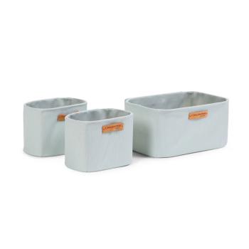 Set 3 cosuri depozitare Childhome 21x14x10 cm/14x10x10 cm Gri